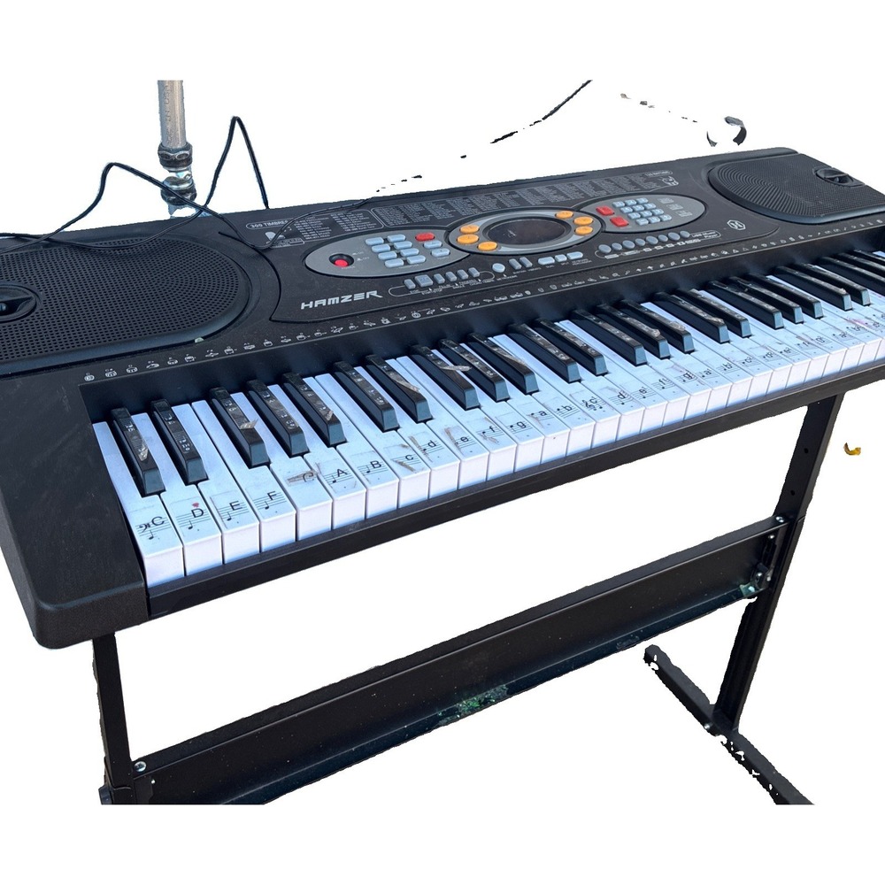61-Key Electronic Keyboard Portable Digital Piano and Stand and USB Player